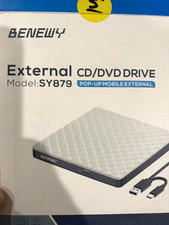 BENEWY SY879 Ultra Thin External CD/DVD Drive USB/USB-C Plug and Play picture
