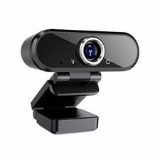 Webcam with Microphone, FAXPOT 1080P USB Wide Angle Web Camera Black  picture