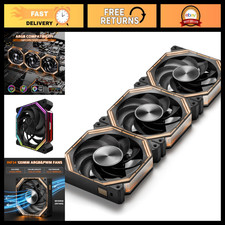 120MM ARGB PC Case Fans - 2000RPM Cooling, 4-Pin PWM, Daisy-Chain, 3 Pack picture