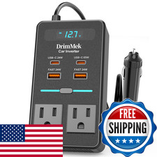 Drimmek 300W Car Power Inverter Dc 12V To 110V Ac Car Plug Adapter Led Display picture