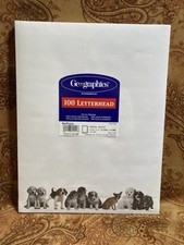Geographics 100 Letterhead Puppy Printer Paper, New Sealed Vintage picture
