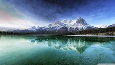 Landscape lake mountains watermarked Custom Gaming Mat Desk picture