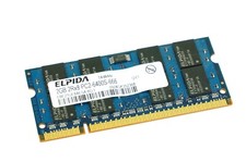 EBE21UE8AESA-8G-F GENUINE ELPIDA LAPTOP MEMORY 2GB DDR2 PC2-6400S-666 (CA610) picture