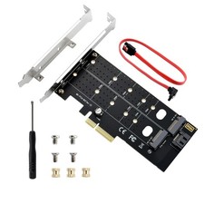 ELUTENG Dual M.2 PCIE Adapter NVME/NGFF to NVME/SATA, NVMe NGFF PCIe picture