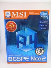 MSI 865PE Neo2 Vintage Intel Pentium 4 Motherboard BOX AND MANUALS ONLY picture
