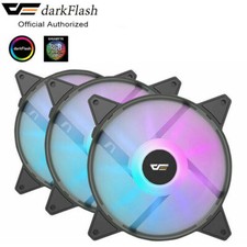 AIGO C6 3 Pack RGB LED Computer Gaming Case Fan Cooling 12V 120mm PC Quiet Fans picture