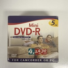 NEW Memorex Mini DVD-R 5 Pack For Camcorder or PC Sealed Box picture