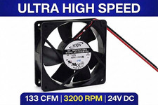 ADDA 120x120x32mm DC 24V Ultra High Speed Cooling Fan 2-Wire picture