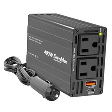 400W Car Power Inverter 12V to 110V AC｜24W+65W USB C, Laptop Charger | BLACK picture