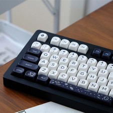 129 Keys Milky Way White PBT Keycaps MOA Profile Dye-Sub for Cherry MX Switches picture