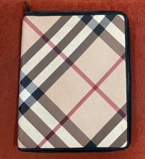 Burberry Haymarket Check Coated Logo Canvas iPad 2 Zip Cover Case black picture