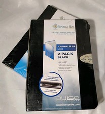 4 Livescribe Dot Paper Lined Journals 1-2 Hard Cover Black 2 Pack Sealed 4 Total picture