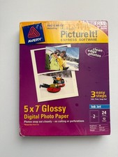 LOT of 4 - Avery Digital Ink Jet Photo Paper 5 x 7 inch Glossy 24 Prints NEW picture