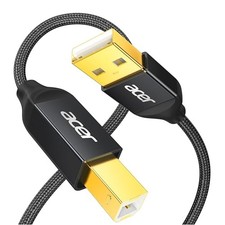 Acer Printer Cable 15ft, USB A to USB B Cable,High Speed Nylon Printer 15 FT picture