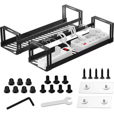 Under Desk Cable Management Tray 2-Pack Self-Adhesive Installation Cord Organize picture