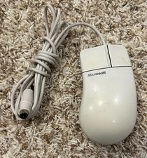 Vtg Microsoft Mouse Port Compatible Wired Mouse 2.1A Trackball 91289 picture