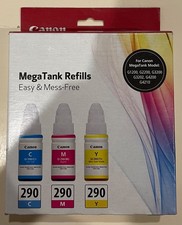 SEALED Canon Genuine MegaTank Refills GI-290 Cyan Magenta Yellow Ink 1596C005AB picture