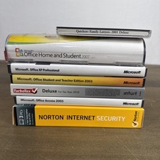 Vtg Software Lot Of 7 Microsoft Office 07 Office XP Pro Office 03 Access 03 More picture