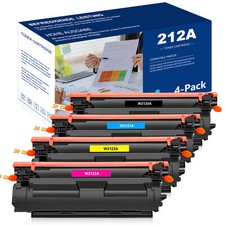 4PK W2120A Toner WITH CHIP Compatible With HP 212A Color LaserJet M555dn M555x  picture