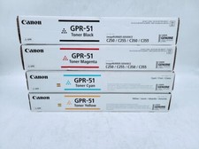 Lot of 4 Canon GPR-51 Toner Cartridge Yellow Cyan Black Magenta picture