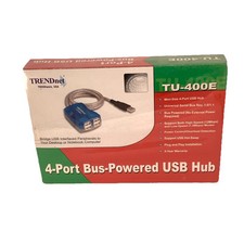 Trendnet 4 Port Bus-Powered USB Hub Braided Cable Type TU-400E NIB picture