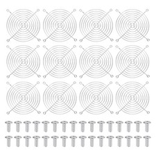 12 Pcs 120mm Fan Finger Grill Metal Ventilation Grill Cover with Screws, Silver picture