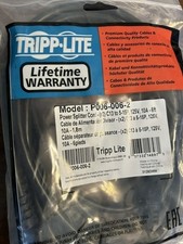 Tripp Lite Y Splitter 6 ft. Power Cord P006-006-2 *New* - Sealed Package picture