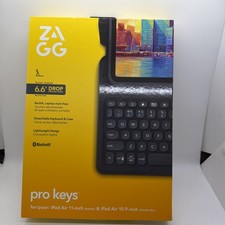 ZAGG Pro Keys Wireless Keyboard & Case Black Bluetooth for iPad Air Gen 4 & 5 picture