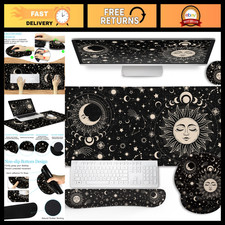Large Boho Mouse Pad Set, Sun Moon Desk Mat, Stylish Desk Accessories for Home O picture
