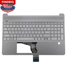 New For HP 15-DY 15-EF 15-EF1013DX Palmrest Keyboard Non-Backlit FPR Silver US picture