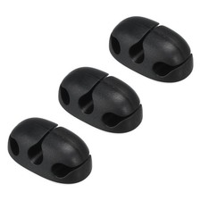 3pcs Cable Clips Cord Organizer for Desk, 3 Slots Cord Holders Organizer Black picture