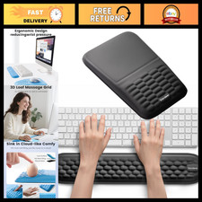 Memory Foam Keyboard Wrist Rest & Mouse Pad Set - Ergonomic Comfort Support picture