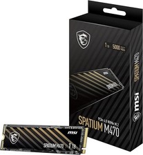 New Factory Sealed MSI SPATIUM M470 NVMe M.2 2280 1TB PCIe 4.0 x4 SSD DRAM Cache picture