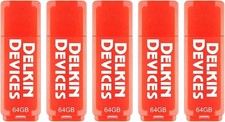 Delkin Devices 3.0 64GB USB Flash Drive, (5-Pack, 64GB), Plug & Play picture