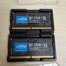 Crucial 128GB Kit Sodimm 2 x 64GB 262-Pin DDR5 5600 PC5-44800 Laptop Memory picture