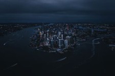 Landscape new york city building usa boat architecture Custom Gaming Mat Desk picture