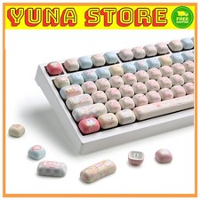 YUNZII Pink Ice Cream Keycap Set MOG Profile Dye-Sub PBT Pink Kitten Mechanical picture