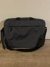 HP - Laptop Bag Briefcase Messenger Shoulder Bag - Padded Gray Black picture