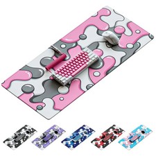 Pink & White Gaming Mouse Pad - XXL Desk Mat 36