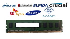 Lot of 10 Major Brand 4 GB PC3-12800 (DDR3-1600) 1Rx8 DDR3 Desktop Memory picture