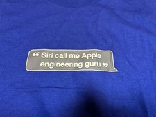 Apple logo WWDC 2012 T-SHIRT Blue XL Siri Employee Only Engineer Extra Large iOS picture