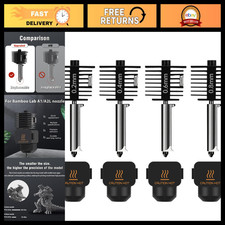 4-Pack Bamboo A1 Mini/A1/A2L Hotend Kit, 0.2-0.8mm Hardened Steel Nozzles, 3D Pr picture