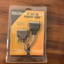 Fellowes 10FT IEEE Heavy duty PRINTER CABLE BRAND NEW 99139.              6 picture