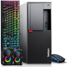 Lenovo M720 Gaming PC i5-8th 16GB 512GB SSD RX-550 RGB-KB&M & Speakers Wi-Fi W11 picture