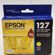 Epson 127XL Yellow Ink Cartridge Sealed Genuine Exp. Date 02/2020 picture