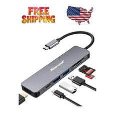 Compact 7-in-1 USB C Hub with 5Gbps Data Transfer and 100W Power Delivery picture