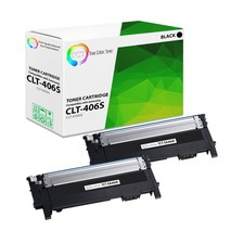 TCT 2PK CLT406S Black Toner Cartridge Set For Samsung CLP 360 365 CLX 3300 3305 picture