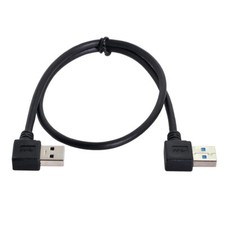 USB 3.0 Type A Male 90 Degree Left Angled to Right Angled Extension Data Cable picture
