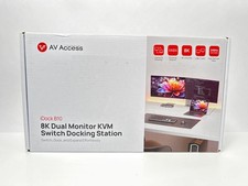 AV Access iDock B10 Dual Monitor KVM Dock 2 Computers 8K 100W USB-C 1G Ethernet picture