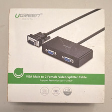 UGREEN 20918 VGA Male to 2 VGA Female 1:2 Splitter Cable 1080P 25m Black picture